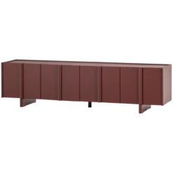 Basu tv meubel 200 cm grenen bordeauxrood [fsc]