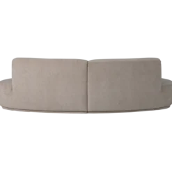 Batavier half ronde bank 4-zits velvet zand melange
