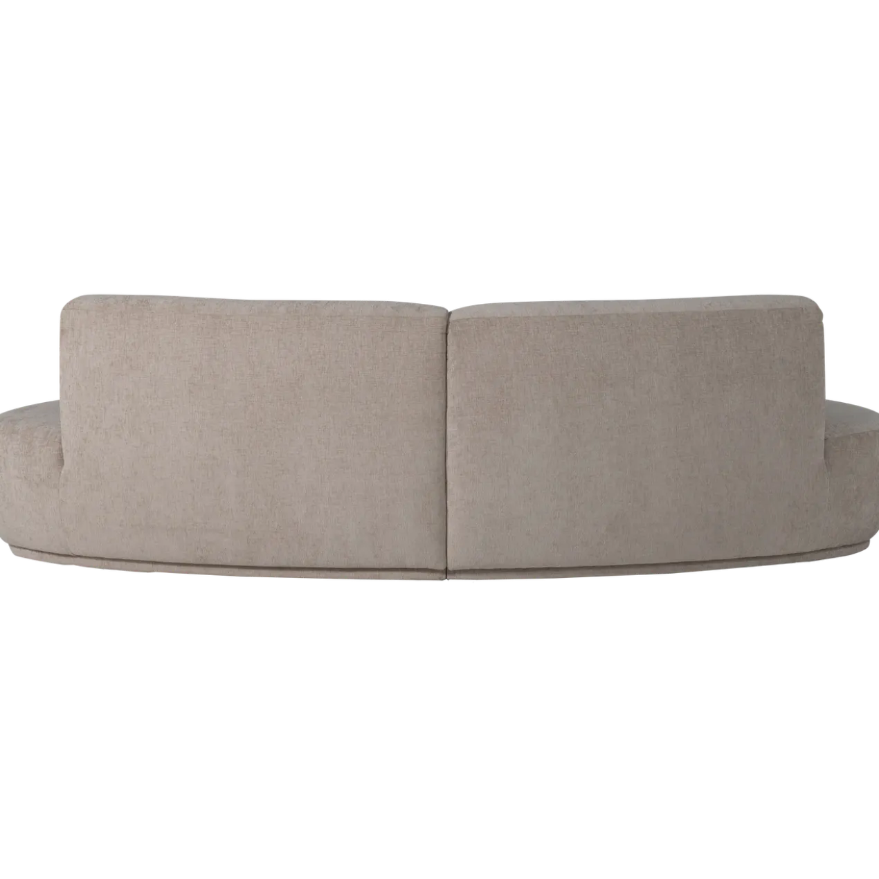 Batavier half ronde bank 4-zits velvet zand melange