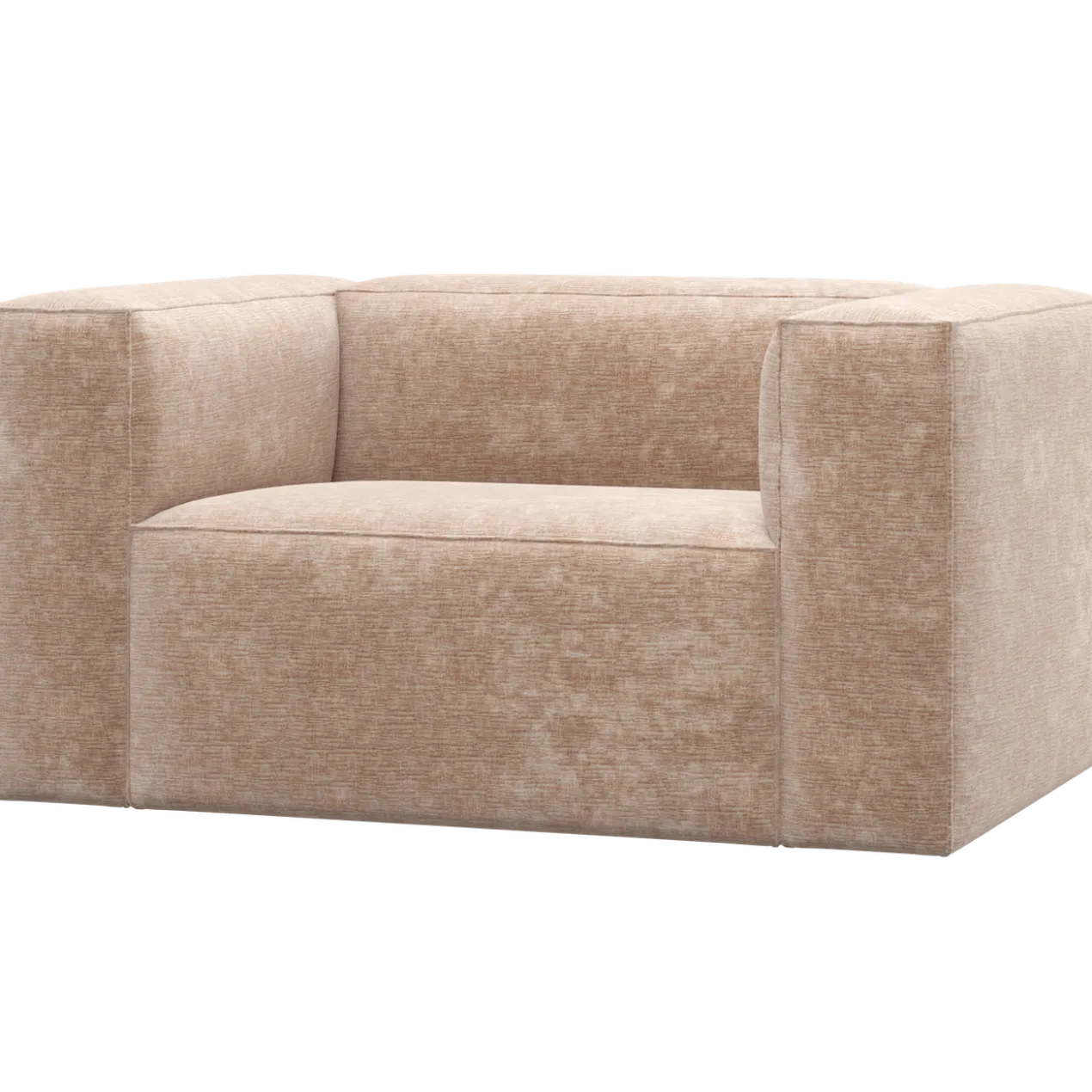 Bean fauteuil chenille velvet naturel