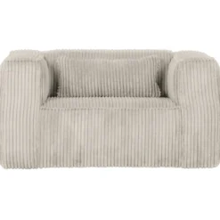 Bean fauteuil ribstof naturel