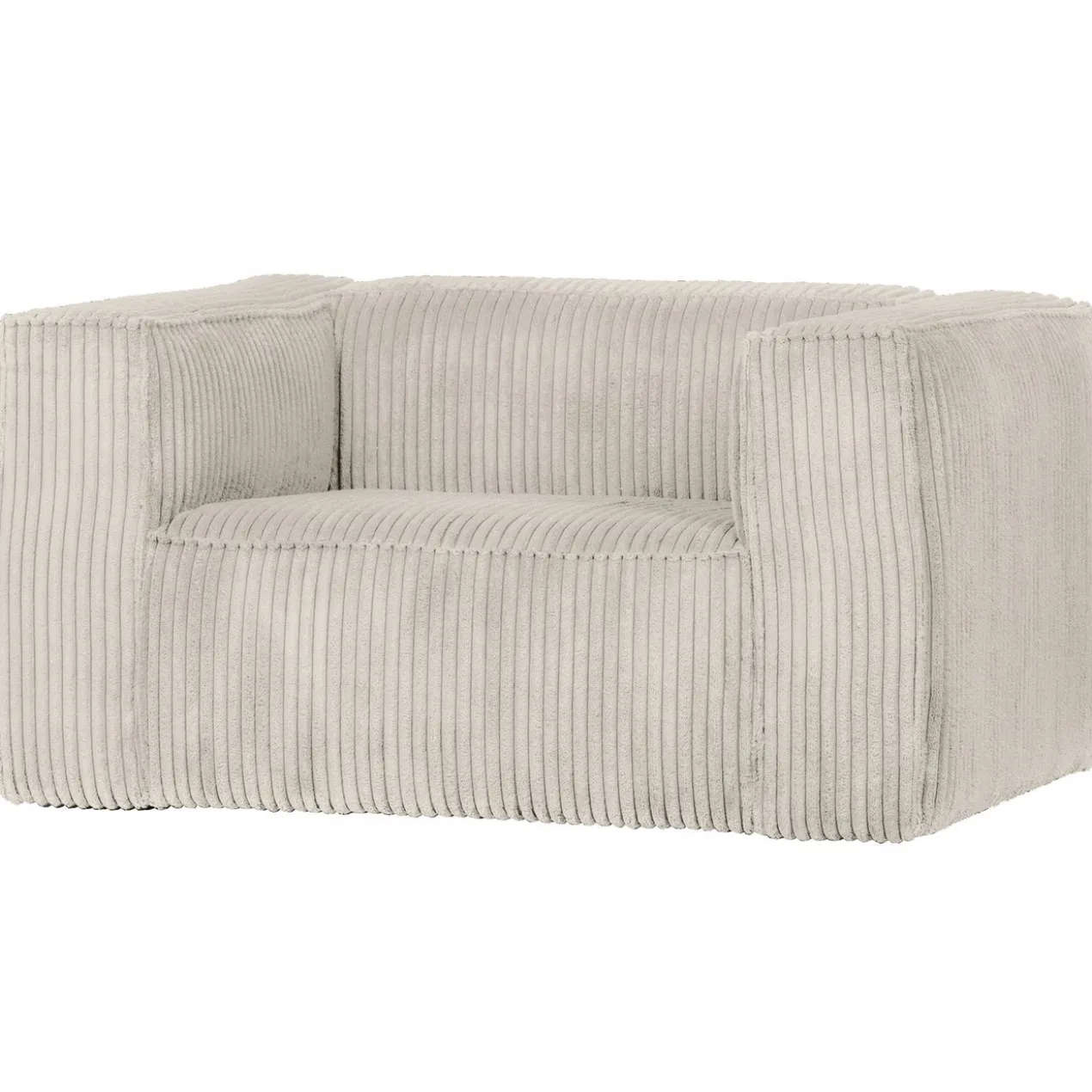Bean fauteuil ribstof naturel