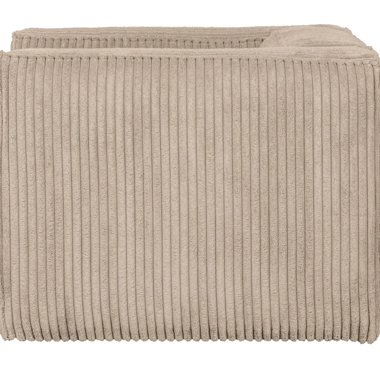 Bean fauteuil ribstof travertin