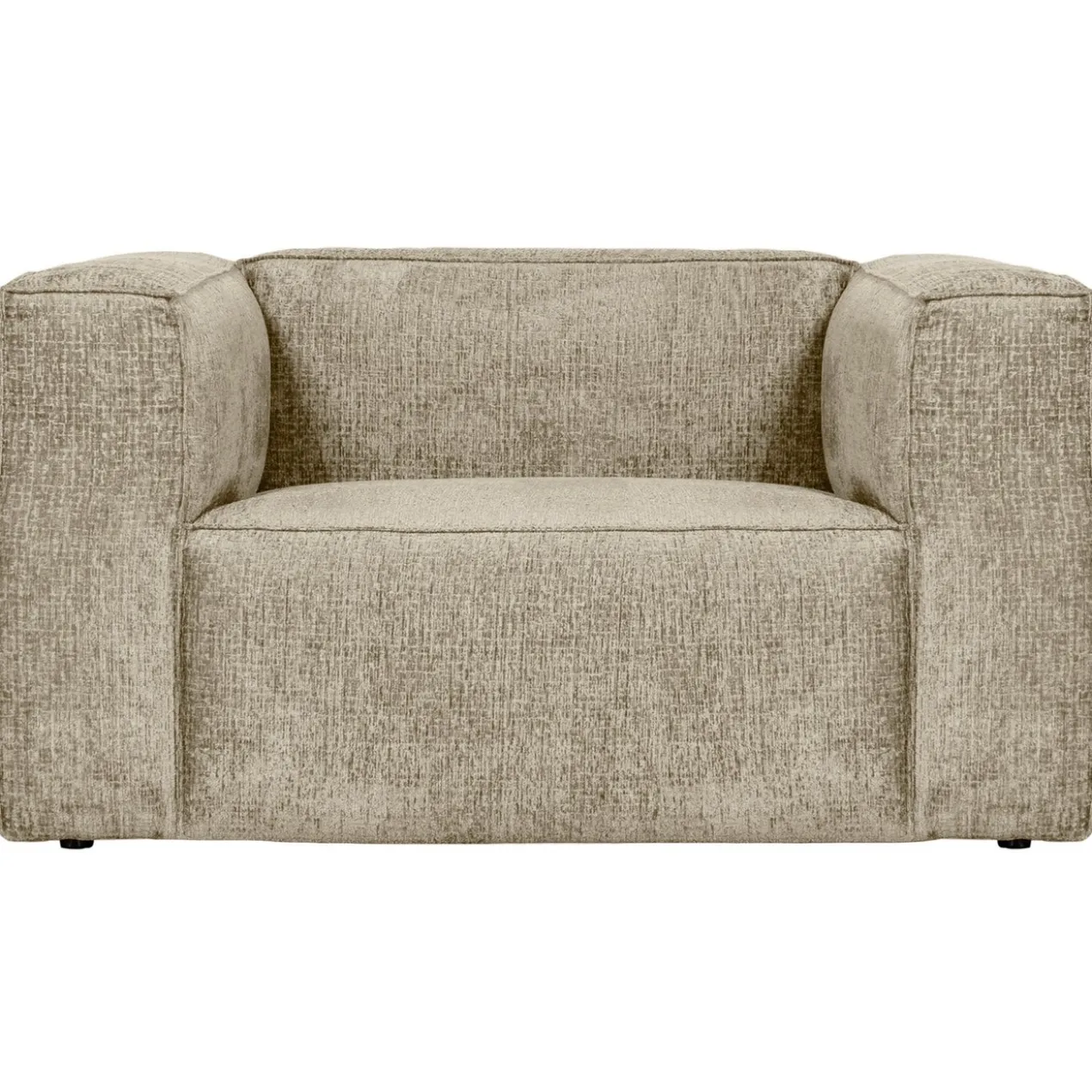 Bean fauteuil structure velvet buttermilk