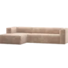 Bean hoekbank links chenille velvet naturel