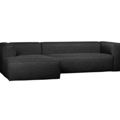 Bean hoekbank links incl. kussens donkergrijs melange