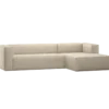Bean hoekbank rechts beige melange
