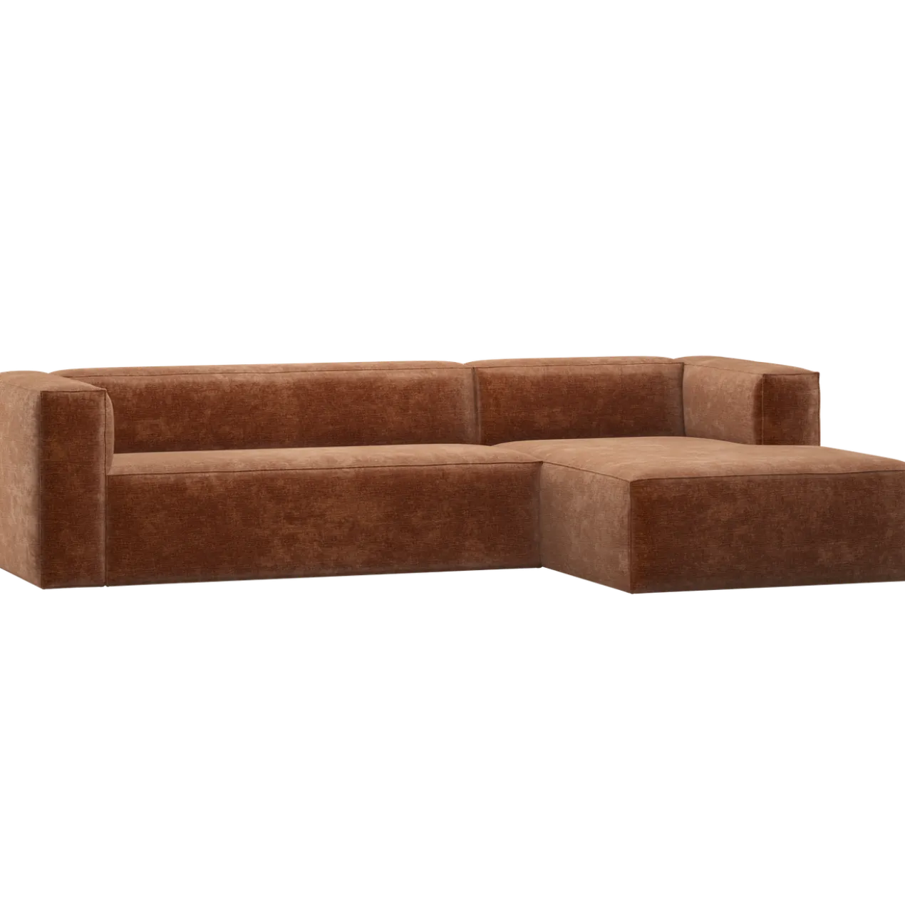 Bean hoekbank rechts chenille velvet terra