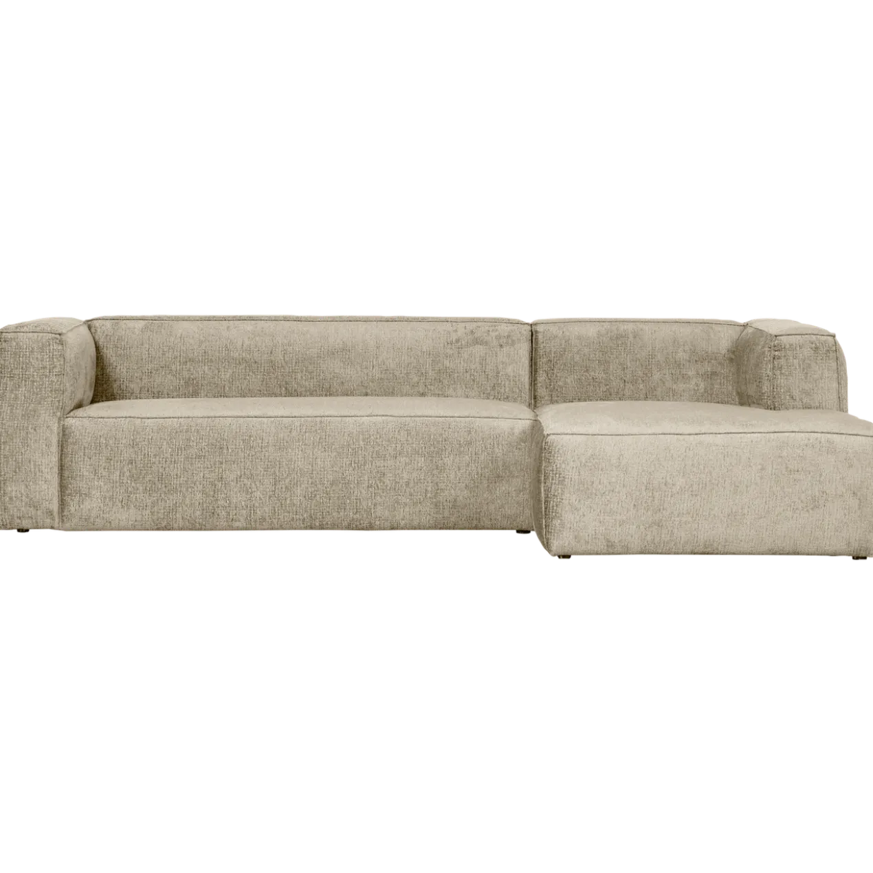 Bean hoekbank rechts structure velvet buttermilk