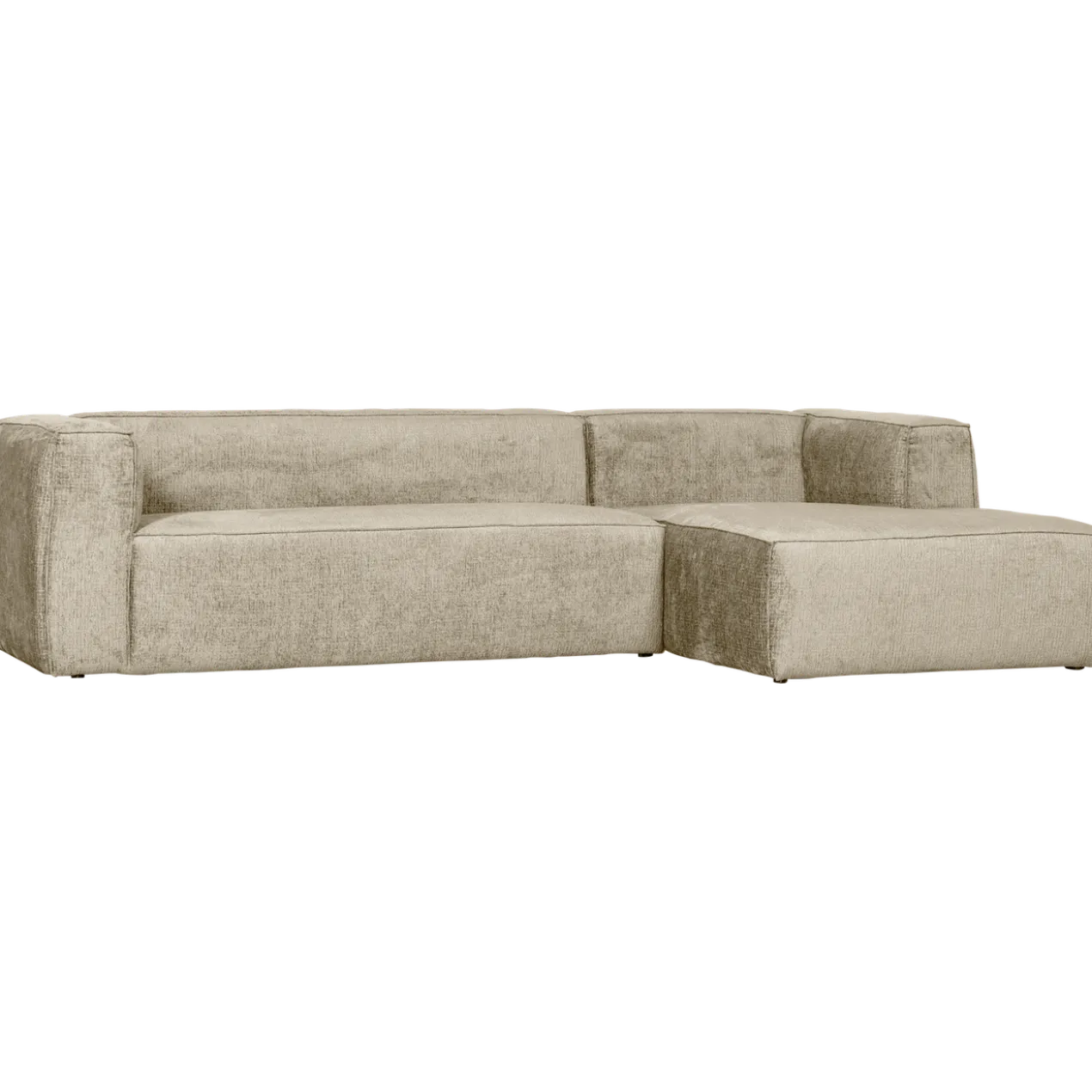 Bean hoekbank rechts structure velvet buttermilk