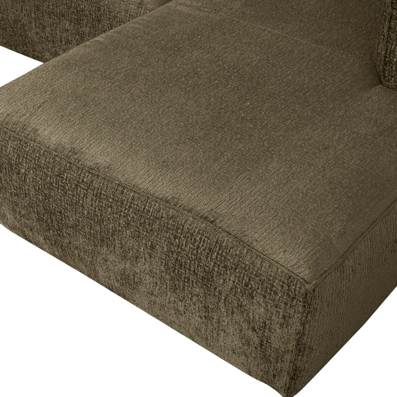 Bean hoekbank rechts structure velvet moss