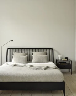 Bed Spindle 180x200 cm zwart