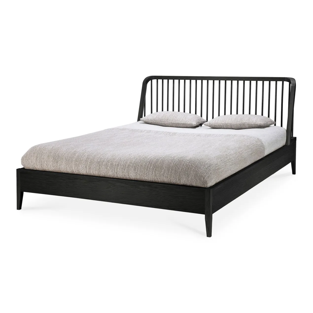 Bed Spindle 160x200 cm zwart