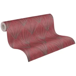 Behang Art deco rood
