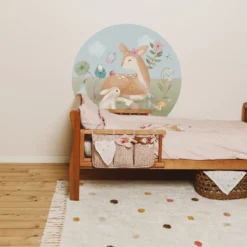 Behangcirkel Fairy Garden Ø100 cm groen