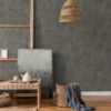 Behang Cirkels Cirkels behang zwart