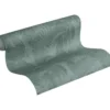 Behang Tropische bladeren groen/wit
