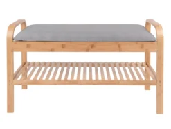 Bench Arch bamboo w. grey fabric