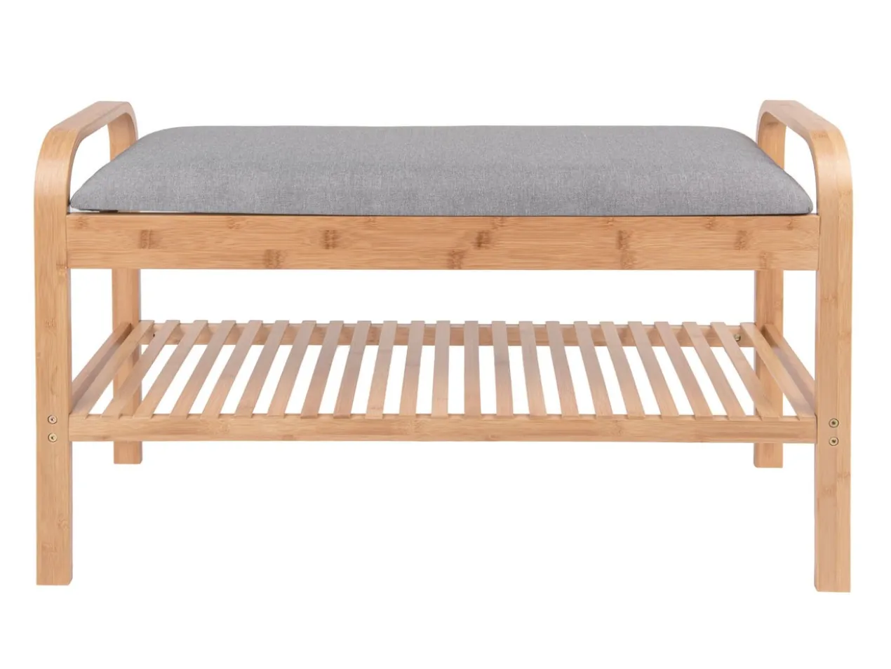 Bench Arch bamboo w. grey fabric