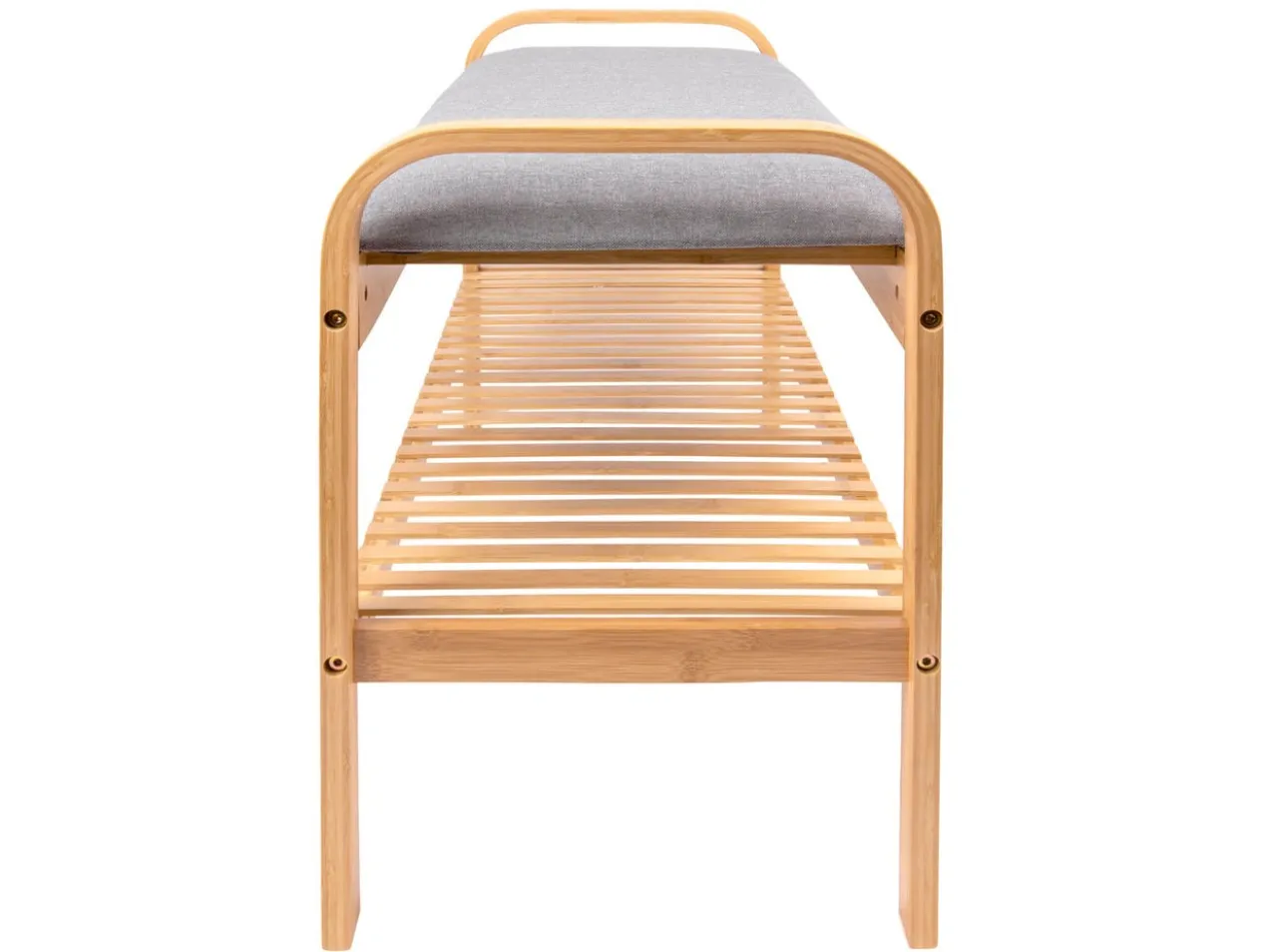Bench Arch bamboo w. grey fabric