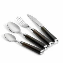 Bestekset rvs zwart handvat - set van 16