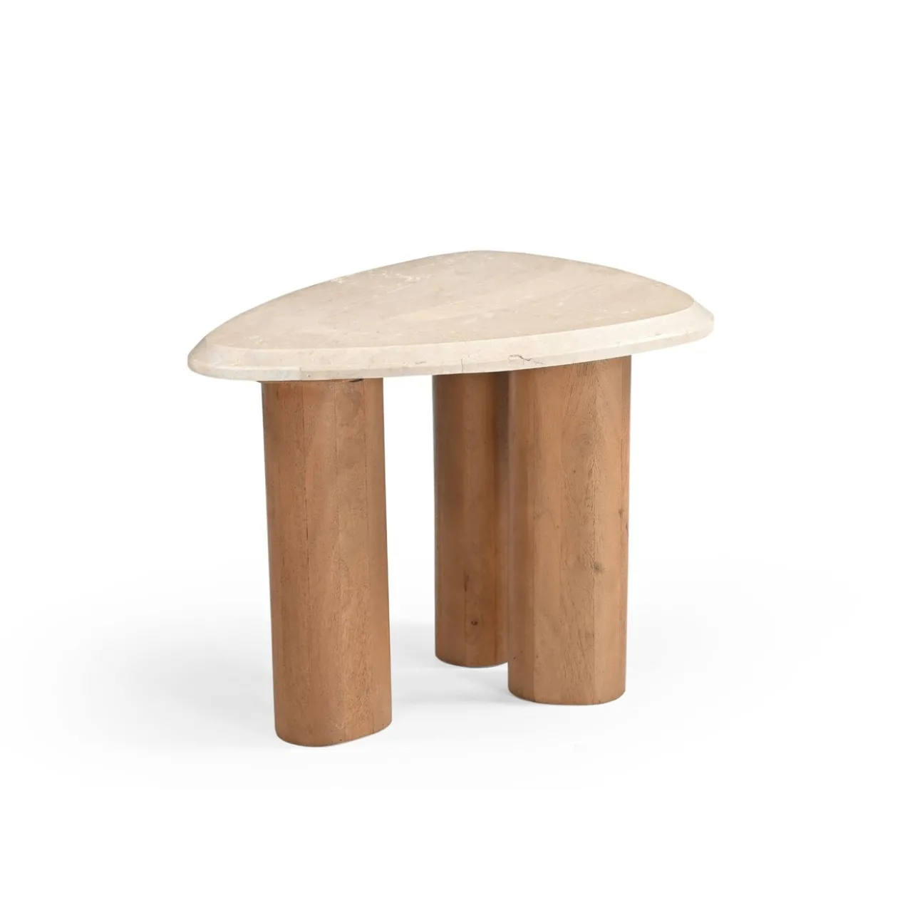 Bijzettafel Amara naturel botticino marmer 60 cm