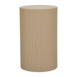 Bijzettafel Asa Ø31 cm donker beige
