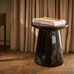 Bijzettafel Earthenware M black