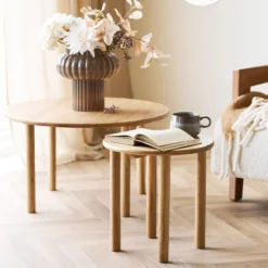 Bijzettafel Joëlle naturel Ø40 cm