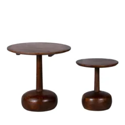 Bijzettafel Katwijk bruin - set van 2