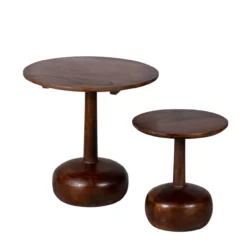 Bijzettafel Katwijk bruin - set van 2