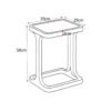 Bijzettafel Luno bruin H58 cm