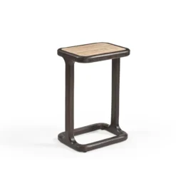 Bijzettafel Luno bruin H58 cm