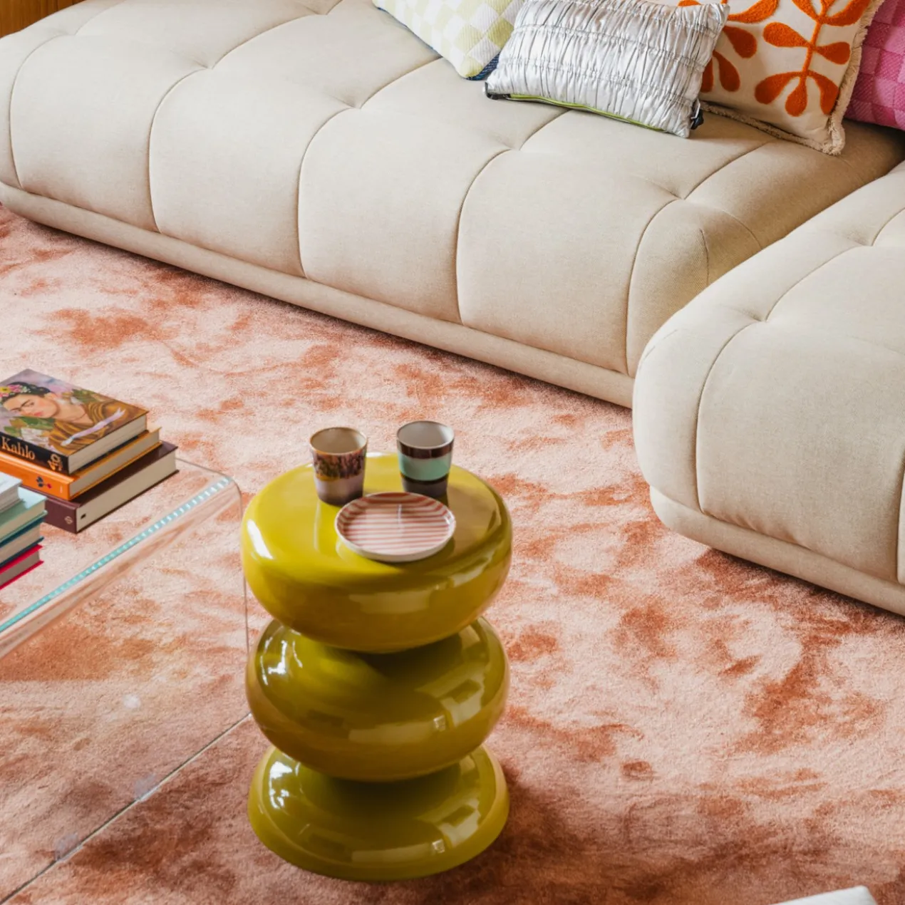 Bijzettafel Mala glossy green