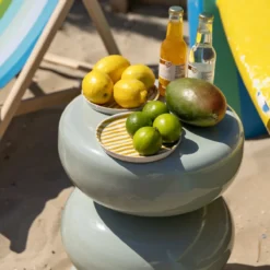 Bijzettafel Mala glossy sky