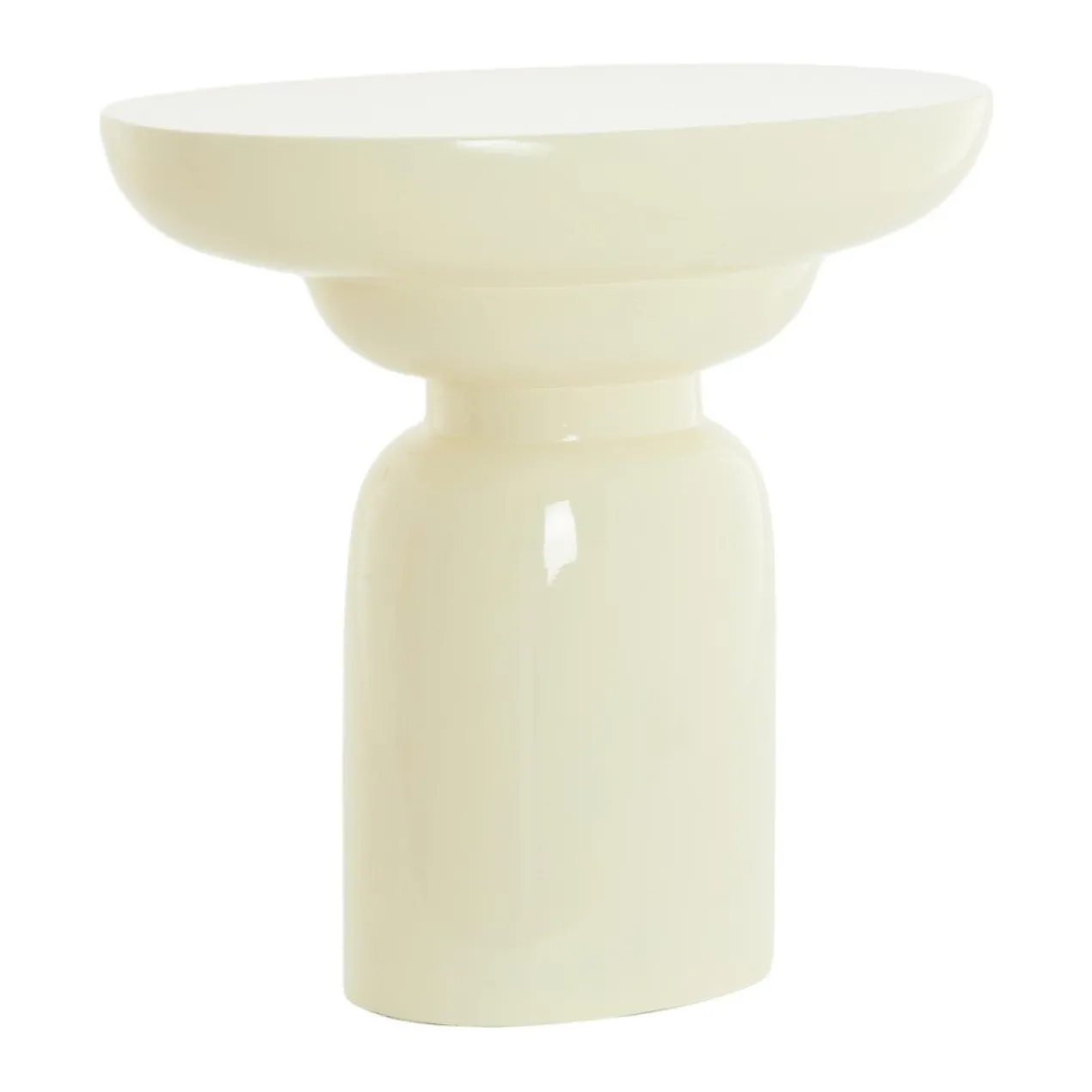 Bijzettafel Mancilla shiny creme