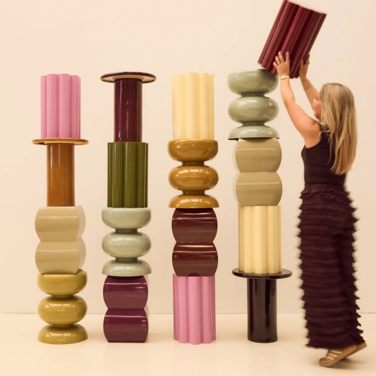 Bijzettafel Nino keramiek dark brown