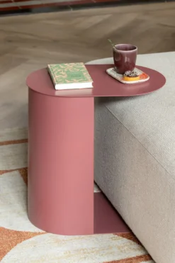 Bijzettafel Riqueza burgundy red - set van 2