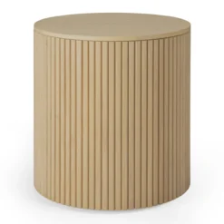 Bijzettafel Roller Max 40 cm eiken geolied