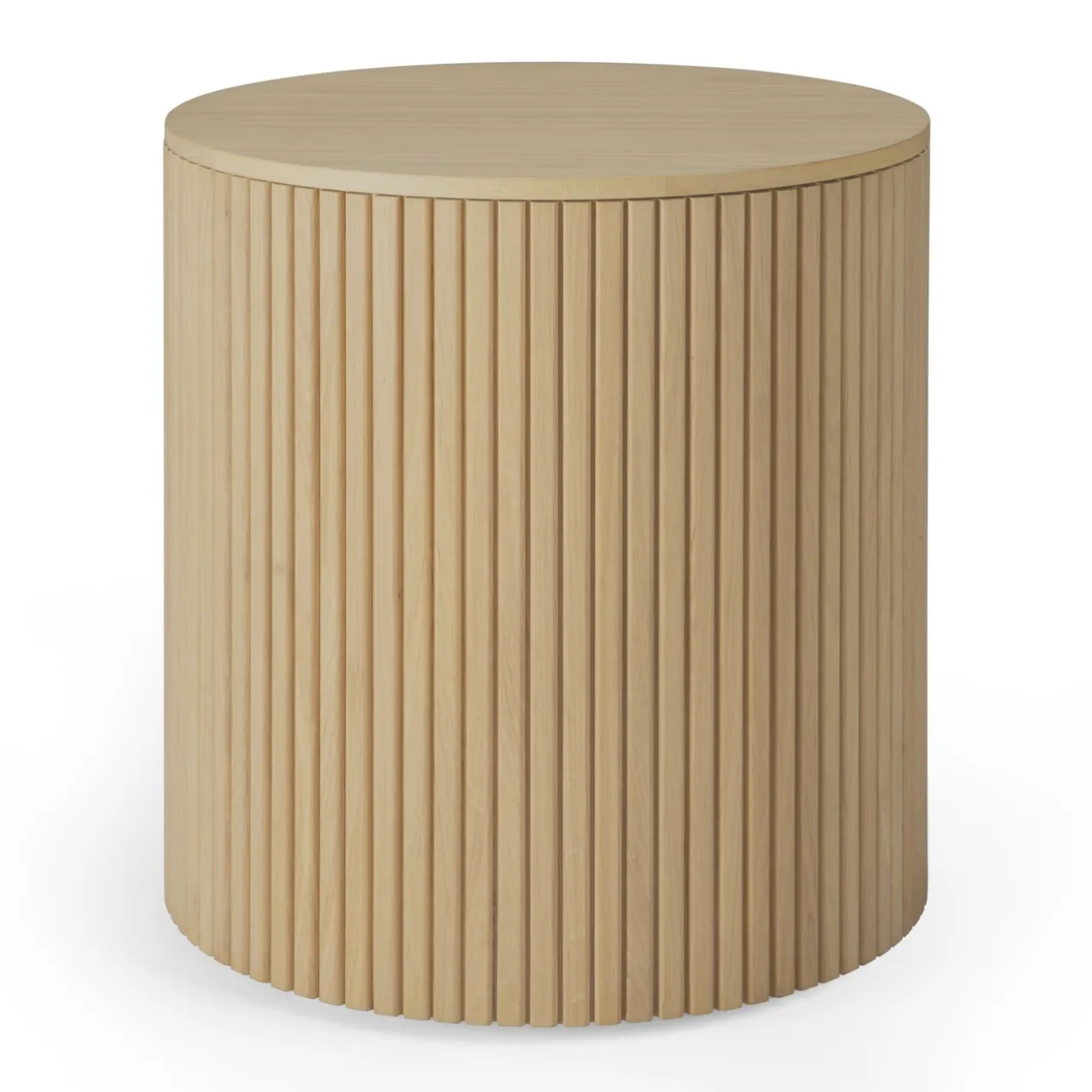 Bijzettafel Roller Max 40 cm eiken geolied