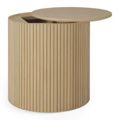 Bijzettafel Roller Max 40 cm eiken geolied