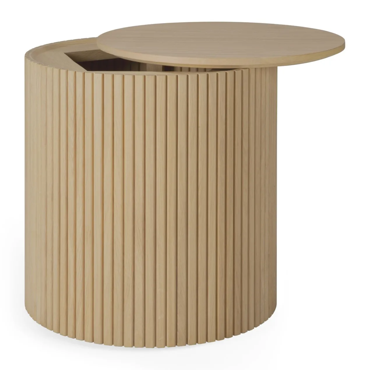 Bijzettafel Roller Max 40 cm eiken geolied