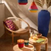 Bijzettafel Rond teakhout naturel - set van 2