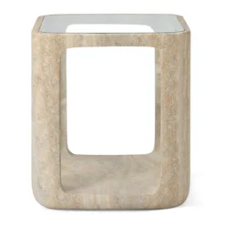 Bijzettafel Yobeko Travertine Texture