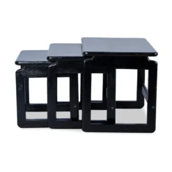 Bijzettafel Zoutelande zwart - set van 3