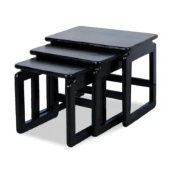 Bijzettafel Zoutelande zwart - set van 3