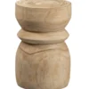 Bikkel kruk hout naturel 40xo28 cm