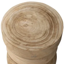 Bikkel kruk hout naturel 40xo28 cm