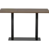 Bistro dubbele vierkante buisvoet metaal matzwart 72x80x40cm