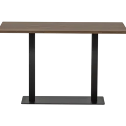 Bistro dubbele vierkante buisvoet metaal matzwart 72x80x40cm